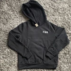 PINK Hoodie with Sherpa Hood